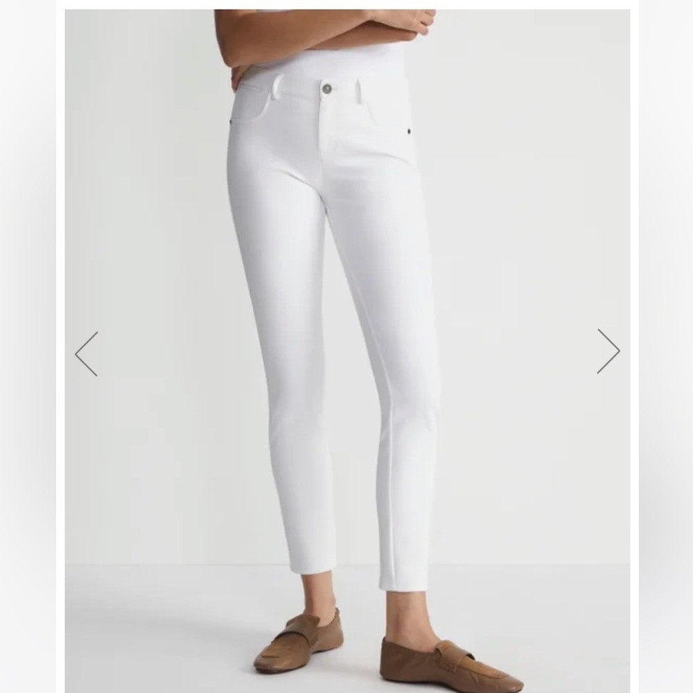 Lafayette 148 White Acclaimed Stretch Mercer Pant | 10